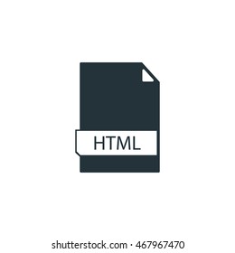 File formats icon, HTML
