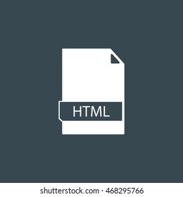 File formats icon, HTML