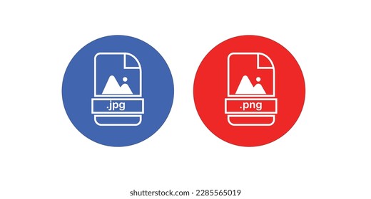 File formats icon. JPG dan PNG, file document icon vector illustration.