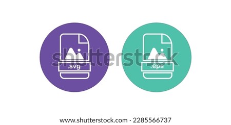 File formats icon. SVG and EPS. file document icon vector illustration.