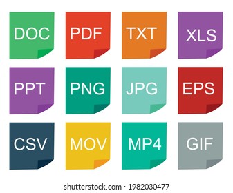 File formats icon. vector illustration