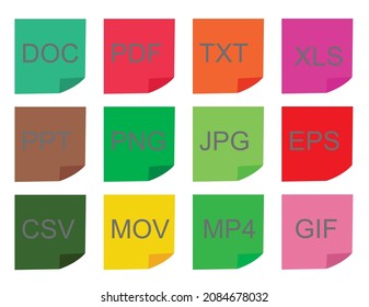 File formats icon. vector illustration