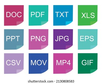 File formats icon. vector illustration