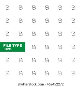 File Formats icons. File Extension icon Vector illustration.