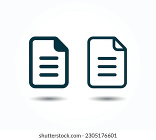 File formats icons. Simple set of document related vector icons