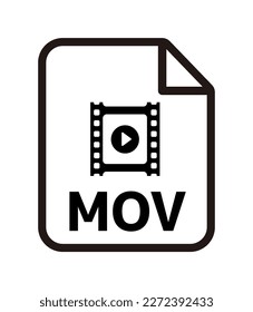 File formats vector icon illustration | MOV