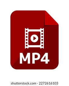 Ilustración de icono vectorial de formatos de archivo | MP4