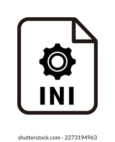 File formats vector icon illustration | .ini