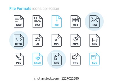 File Formats vector icons