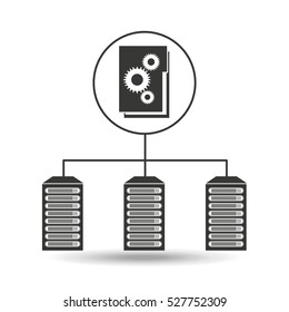 file gear data center connection vector illustration eps 10