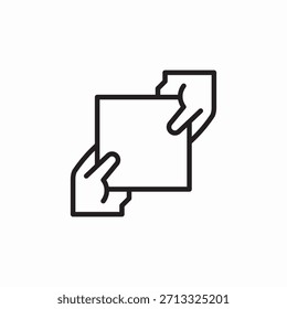 Vector de signo de icono de dar archivo