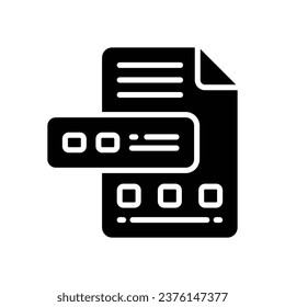 file glyph icon. vector icon for your website, mobile, presentation, and logo design.