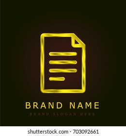 File golden metallic logo