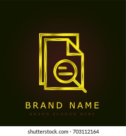 File golden metallic logo