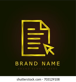 File golden metallic logo