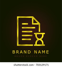 File golden metallic logo