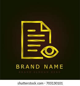 File golden metallic logo