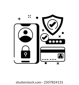 File guard Glyph Icon, Vector illustration
