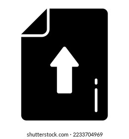File having upward arrow showing concept of uploading data