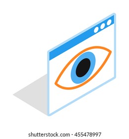 File hide icon in isometric 3d style on a white background