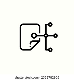 file hierarchy icon, isolated icon in light background, perfect for website, blog, logo, graphic design, social media, UI, mobile app