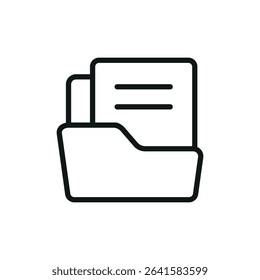File holder icon set for organizing folders, documents, storage, and office-related content.