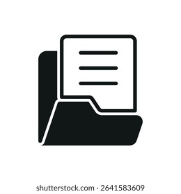 File holder icon set for organizing folders, documents, storage, and office-related content.