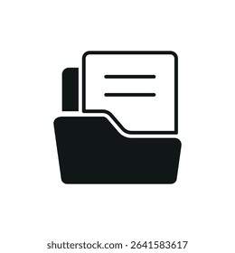 File holder icon set for organizing folders, documents, storage, and office-related content.