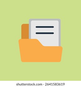 File holder icon set for organizing folders, documents, storage, and office-related content.