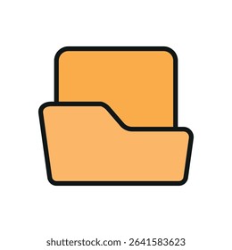 File holder icon set for organizing folders, documents, storage, and office-related content.