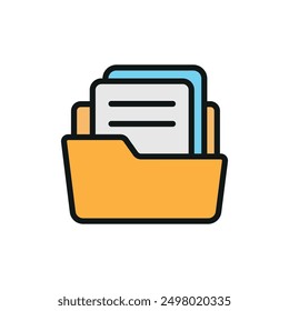 Plantillas de diseño de Vector de icono de soporte de archivo concepto simple y moderno