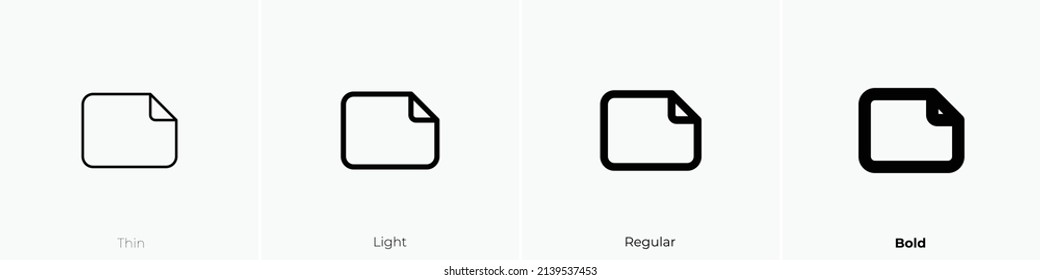 file horizontal icon. Thin, Light Regular And Bold style design isolated on white background