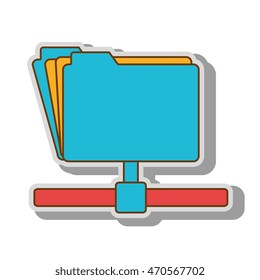 file host archive information technology network ftp vector  illustration isolated