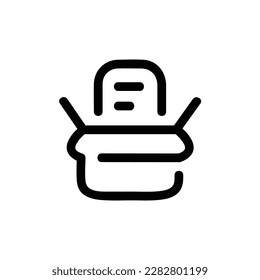 File hosting vector Icon, Outline style, isolated on white Background.

