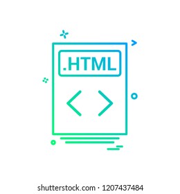 file html icon vector design