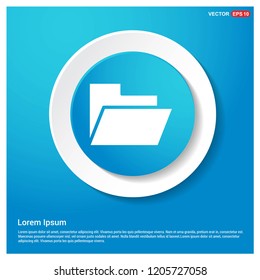 File Icon Abstract Blue Web Sticker Button - Free vector icon