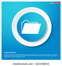 File Icon Abstract Blue Web Sticker Button - Free vector icon