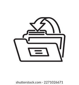 icono de archivo con flecha arriba en blanco y negro