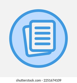 File icon in blue style about essentials, use for website mobile app presentation