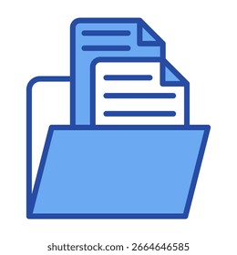 File Icon Blue Vector Illustration