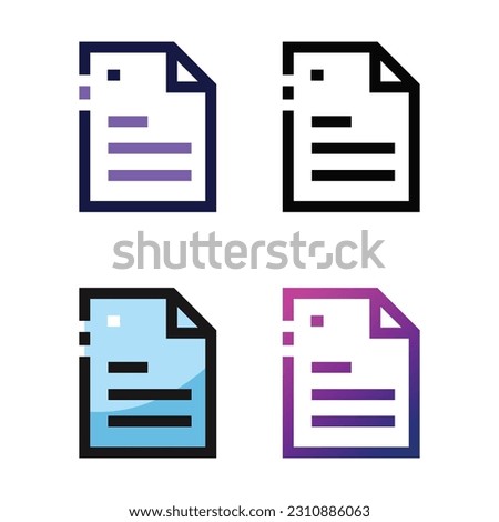 File icon design in four variation color
