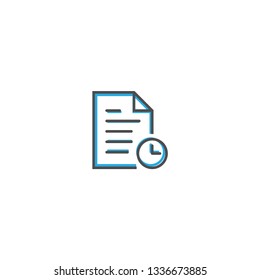 File icon design. Interaction icon line vector illustration design