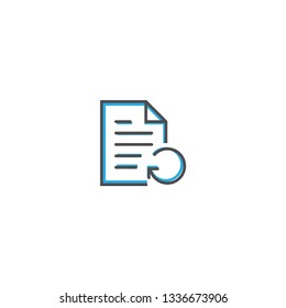 File icon design. Interaction icon line vector illustration design