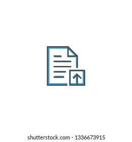 File icon design. Interaction icon line vector illustration design