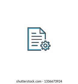 File icon design. Interaction icon line vector illustration design