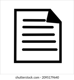 File icon, document icon, paper icon on white background.