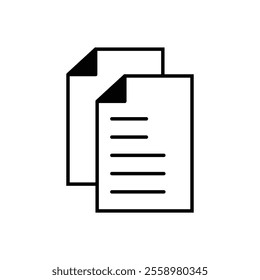 File Icon. Document icon vector. black folded written paper vector icons. Paper icon.