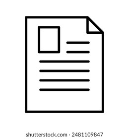 File Icon. Document icon vector. Paper icon.