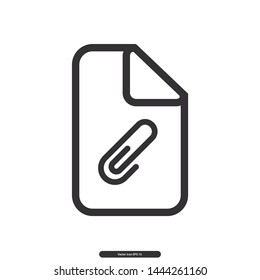 File icon, Files link, Desktop icon symbol, Editable stroke. Vector illustration, eps10.