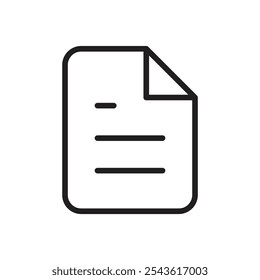 Icono de archivo Ilustración de línea plana